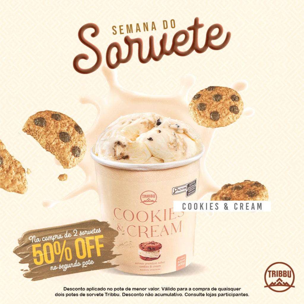 TRIBBU - SEMANA DO SORVETE - COOKIES & CREAM - FEED